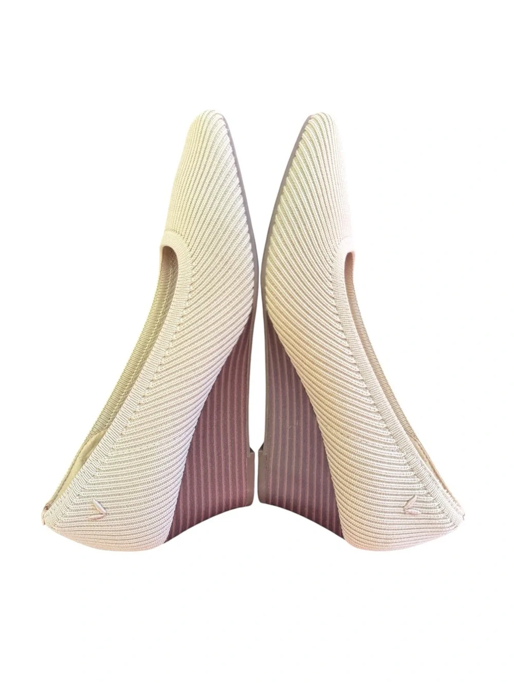 VIVAIA Margot Wedge Women's Square Toe Slip On Pumps Size 37 (6.5)